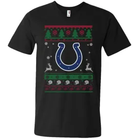 Indianapolis Colts Logo Football Teams Ugly Christmas Sweater Men V-Neck T-Shirt