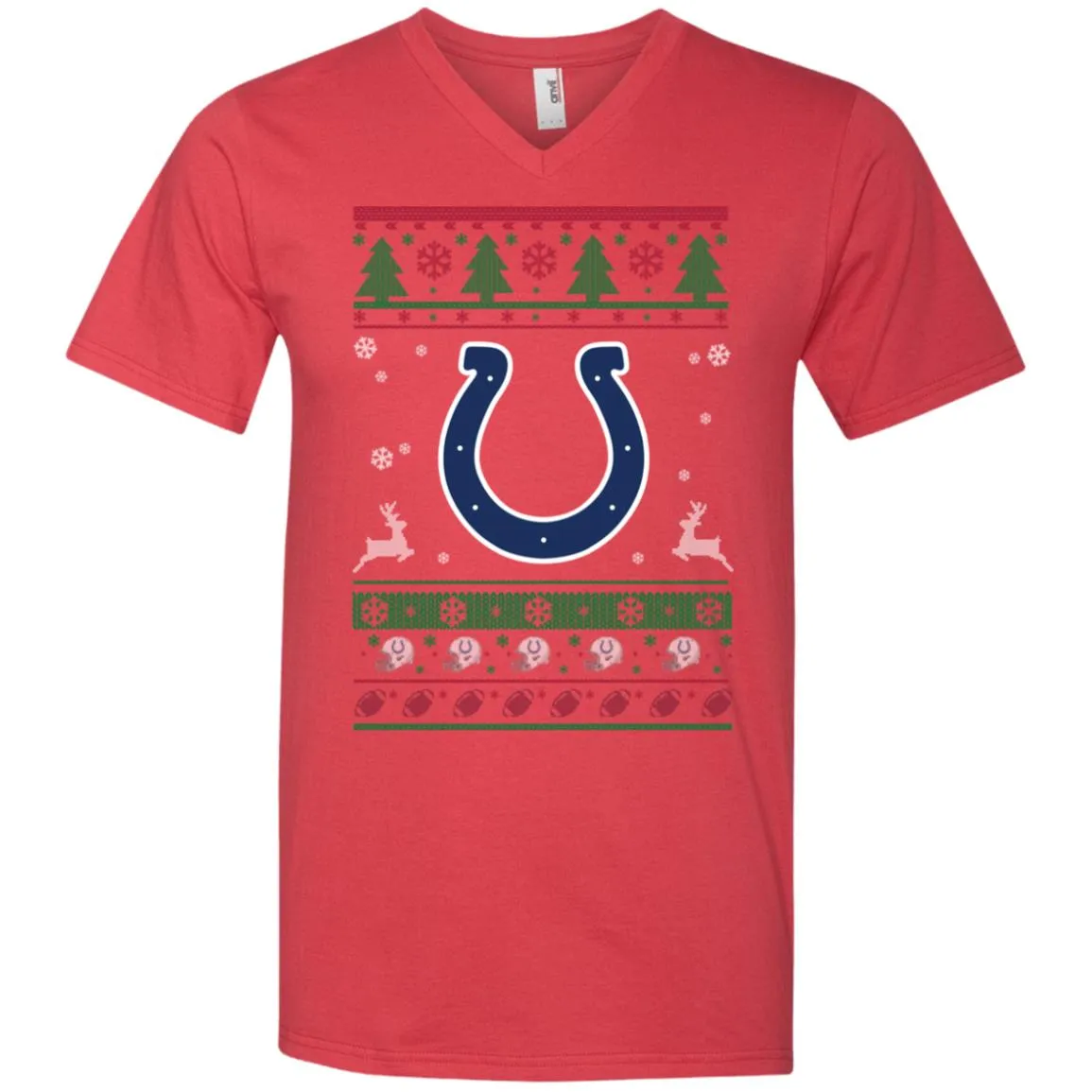 Indianapolis Colts Logo Football Teams Ugly Christmas Sweater Men V-Neck T-Shirt
