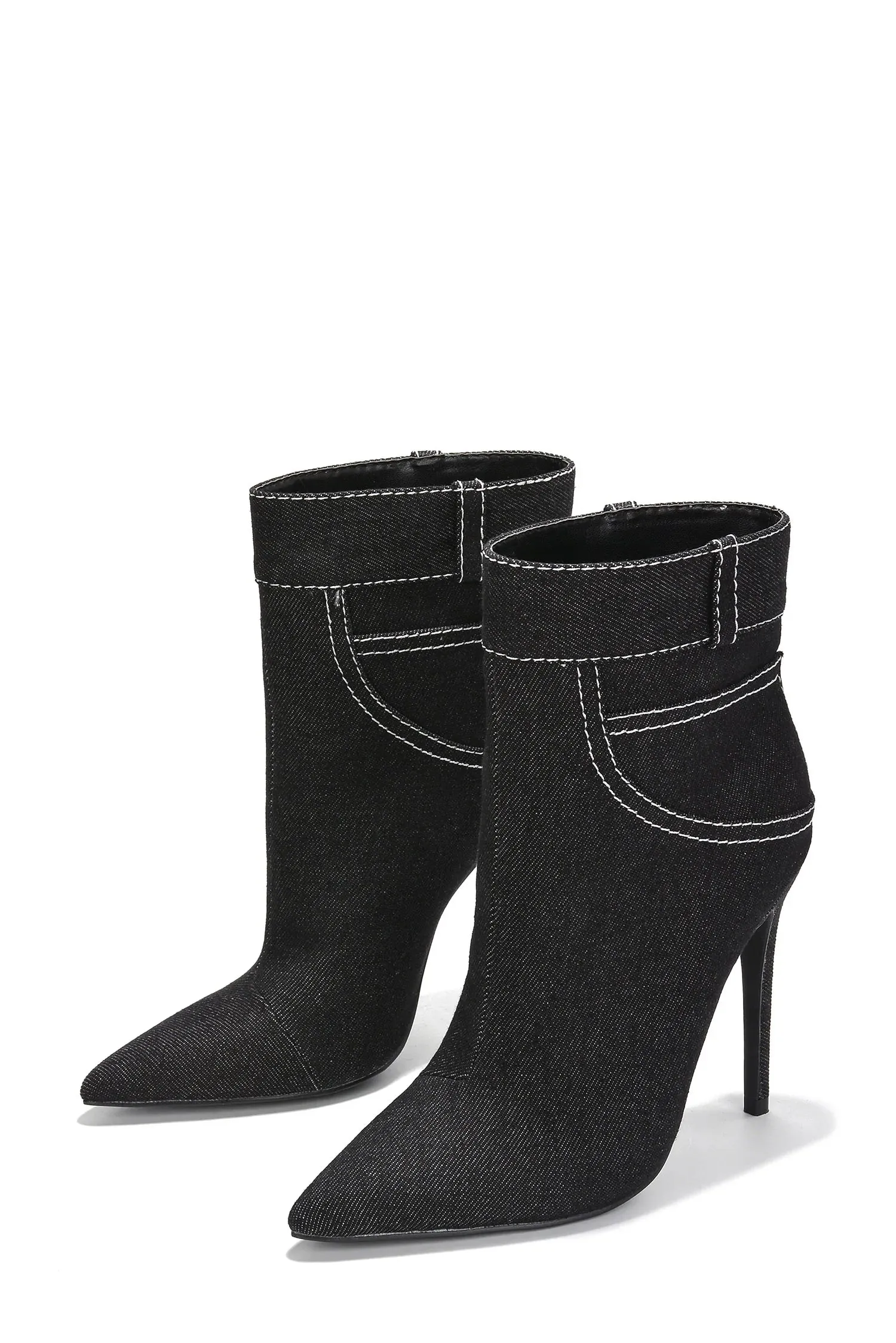 Jean Low Heel Bootie Canva by Cape Robbin