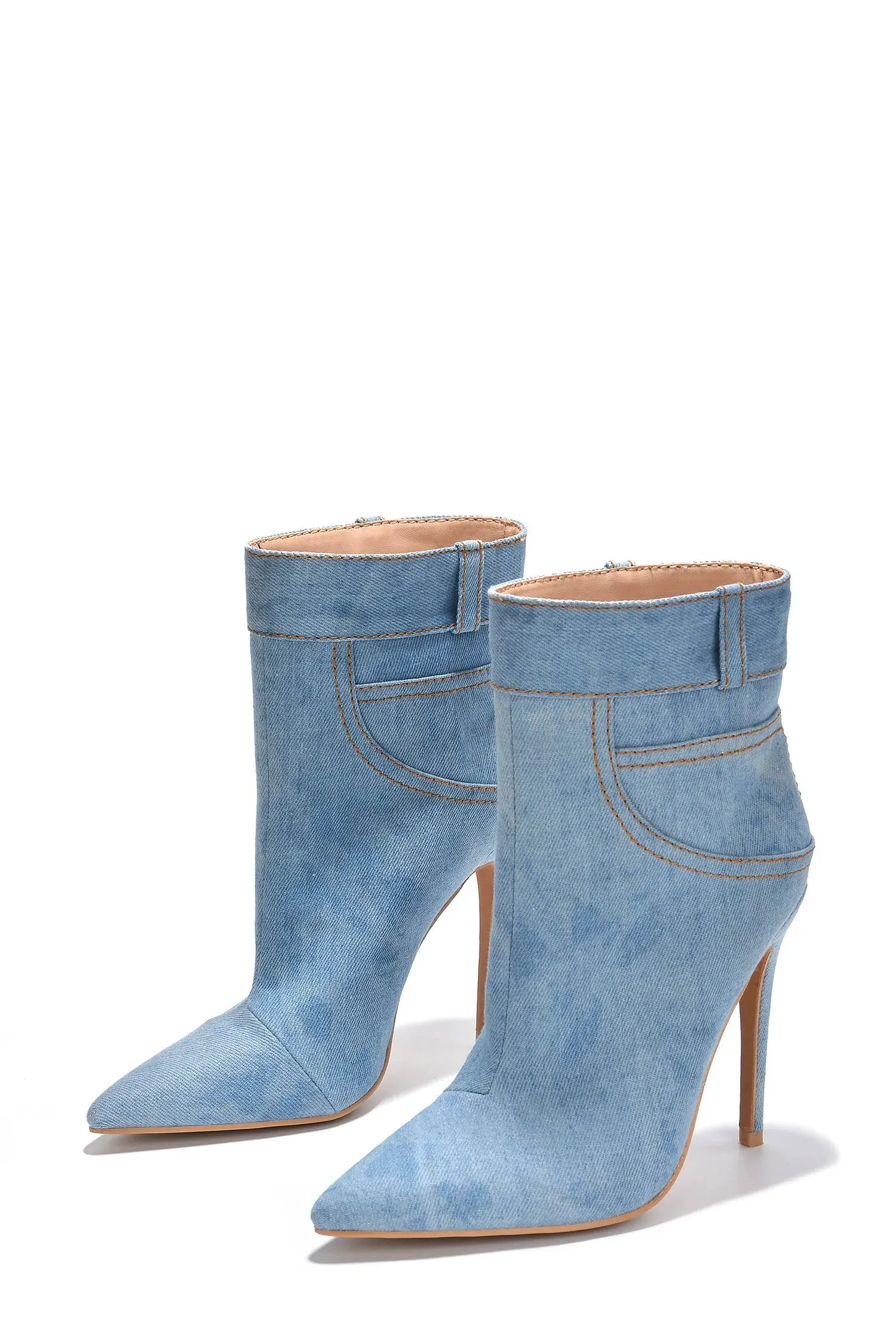 Jean Low Heel Bootie Canva by Cape Robbin