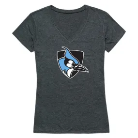 JHU Johns Hopkins University Blue Jays Womens Cinder T-Shirt Heather Charcoal