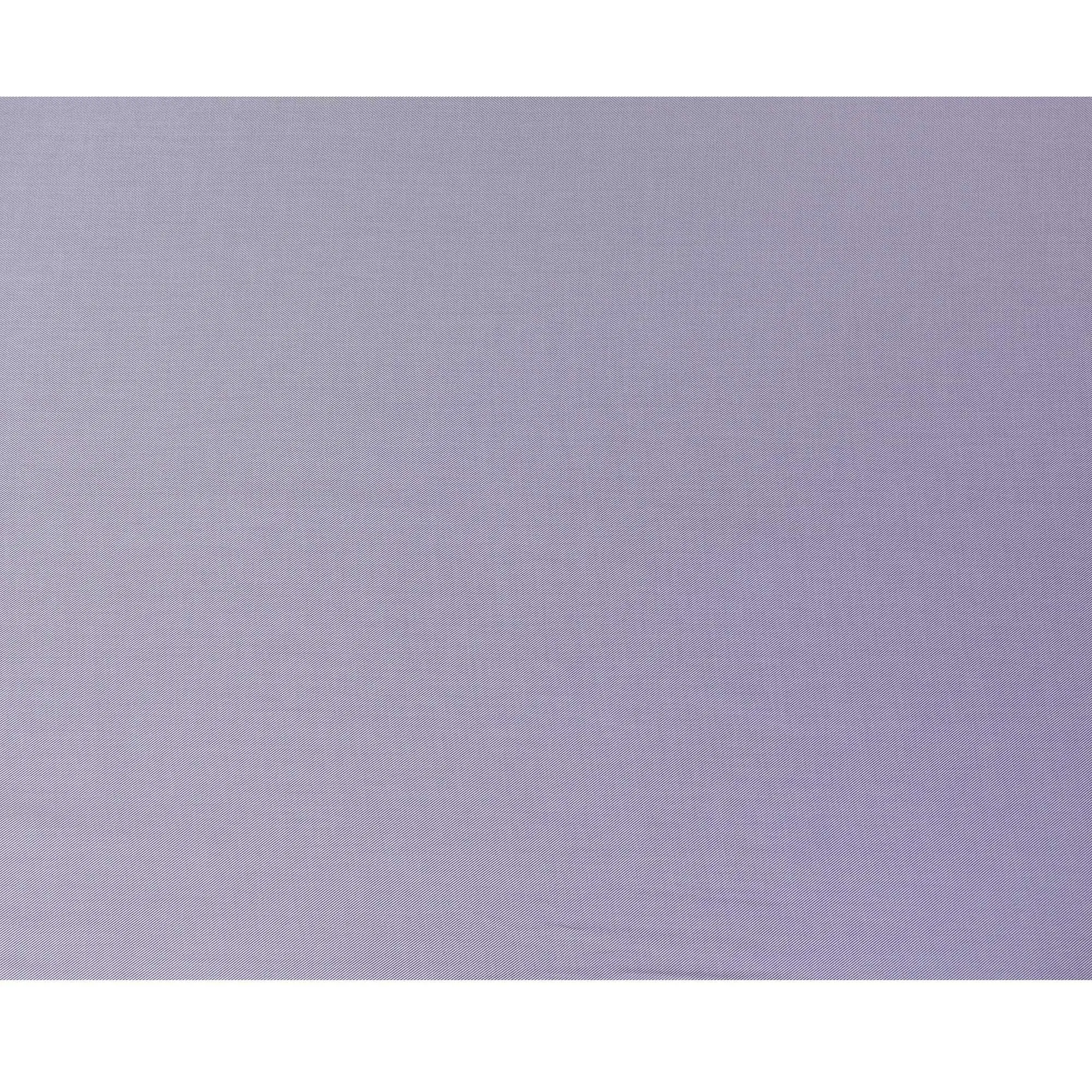 Lavender blue Premium Italian 100% cotton shirting fabric with white print in twill weave-D16479