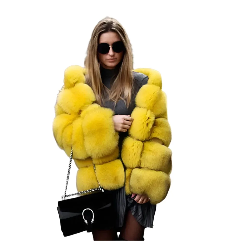 Luxury Women’s Hooded Faux Fur Jacket – Fluffy, Warm Winter Fashion Coat, Stylish Faux Fur Outerwear