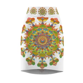 Mandala Skirt - Light Purple & Azure