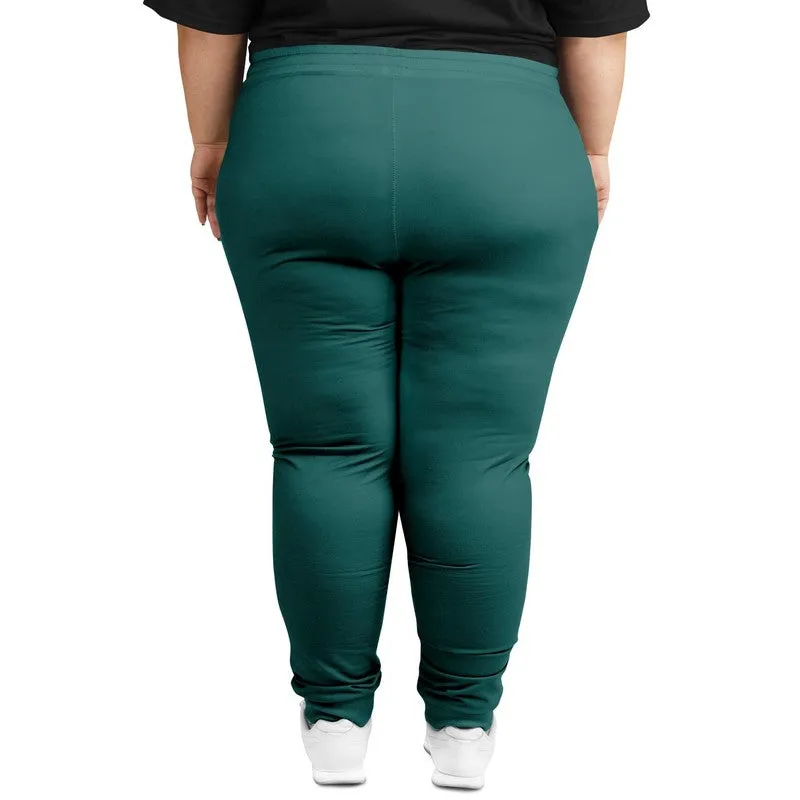 Medium Dark Blue Cool Green Joggers | Unisex | with PLUS sizes | Medium Dark Pastel Blue Cool Green | C60M0Y30K60