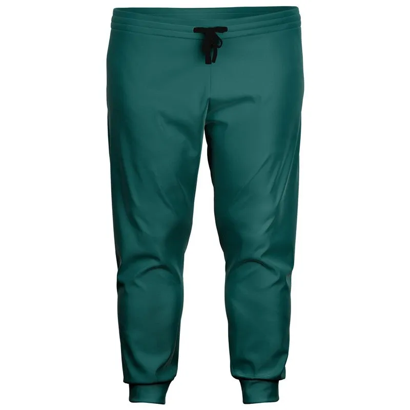 Medium Dark Blue Cool Green Joggers | Unisex | with PLUS sizes | Medium Dark Pastel Blue Cool Green | C60M0Y30K60