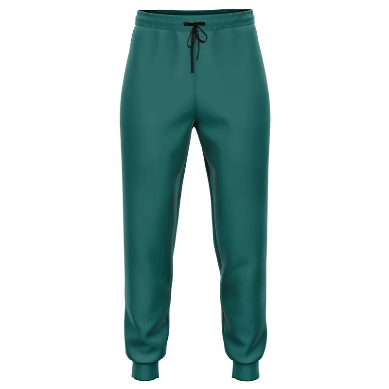 Medium Dark Blue Cool Green Joggers | Unisex | with PLUS sizes | Medium Dark Pastel Blue Cool Green | C60M0Y30K60