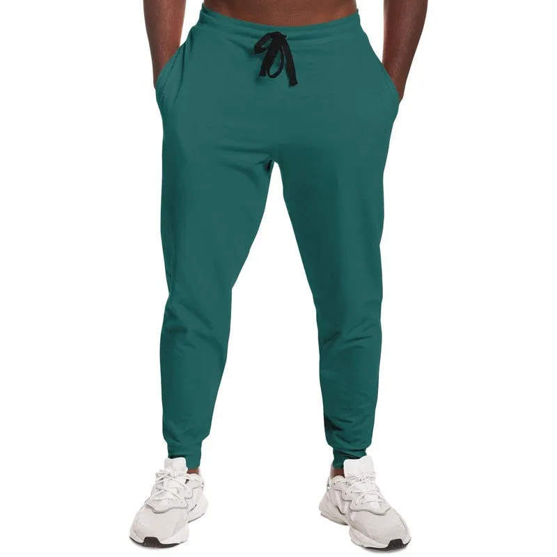 Medium Dark Blue Cool Green Joggers | Unisex | with PLUS sizes | Medium Dark Pastel Blue Cool Green | C60M0Y30K60