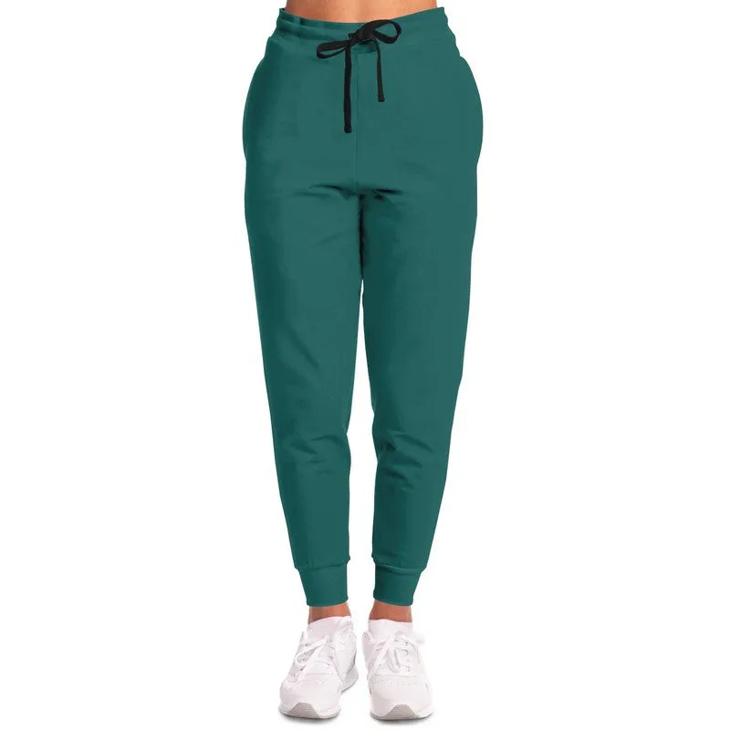 Medium Dark Blue Cool Green Joggers | Unisex | with PLUS sizes | Medium Dark Pastel Blue Cool Green | C60M0Y30K60