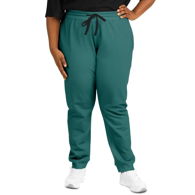 Medium Dark Blue Cool Green Joggers | Unisex | with PLUS sizes | Medium Dark Pastel Blue Cool Green | C60M0Y30K60