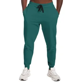 Medium Dark Blue Cool Green Joggers | Unisex | with PLUS sizes | Medium Dark Pastel Blue Cool Green | C60M0Y30K60