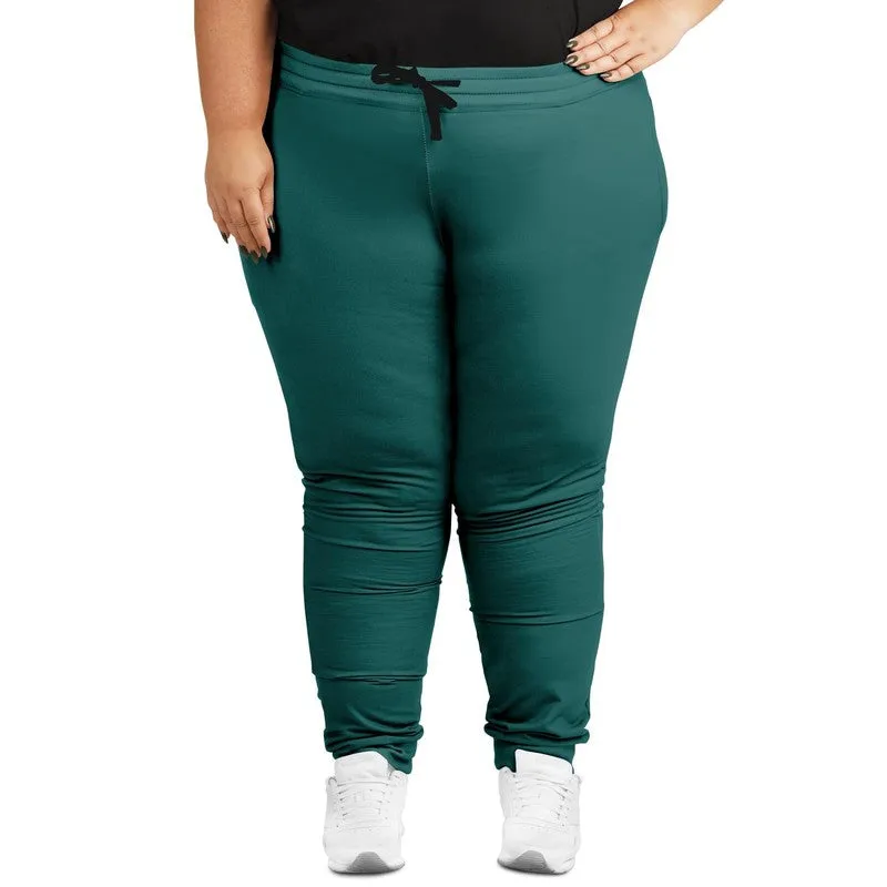 Medium Dark Blue Cool Green Joggers | Unisex | with PLUS sizes | Medium Dark Pastel Blue Cool Green | C60M0Y30K60