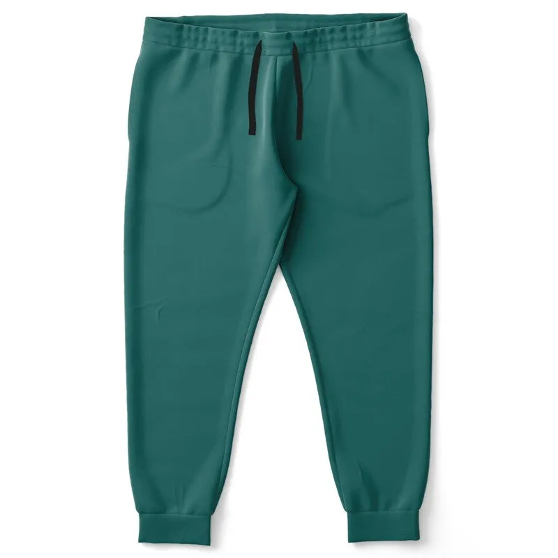 Medium Dark Blue Cool Green Joggers | Unisex | with PLUS sizes | Medium Dark Pastel Blue Cool Green | C60M0Y30K60