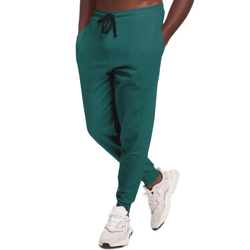 Medium Dark Blue Cool Green Joggers | Unisex | with PLUS sizes | Medium Dark Pastel Blue Cool Green | C60M0Y30K60
