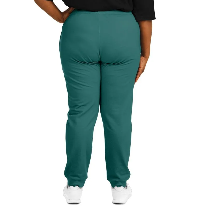 Medium Dark Blue Cool Green Joggers | Unisex | with PLUS sizes | Medium Dark Pastel Blue Cool Green | C60M0Y30K60