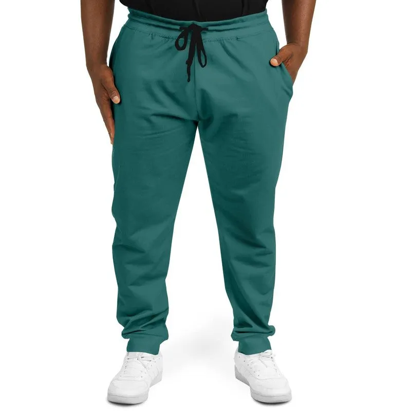 Medium Dark Blue Cool Green Joggers | Unisex | with PLUS sizes | Medium Dark Pastel Blue Cool Green | C60M0Y30K60