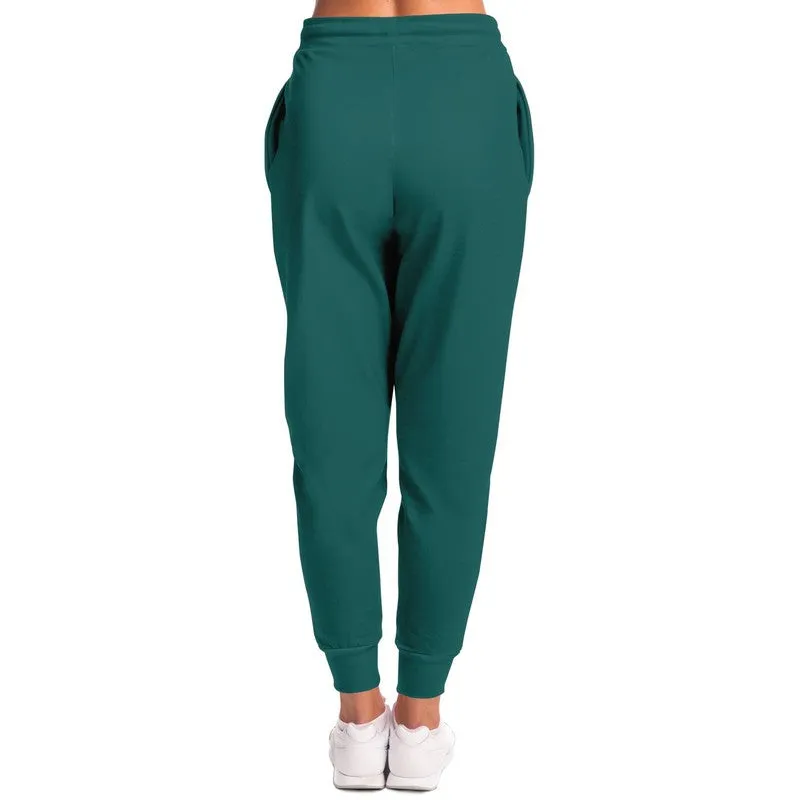 Medium Dark Blue Cool Green Joggers | Unisex | with PLUS sizes | Medium Dark Pastel Blue Cool Green | C60M0Y30K60