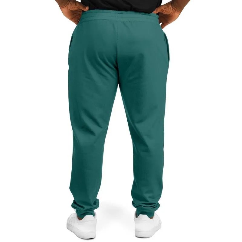 Medium Dark Blue Cool Green Joggers | Unisex | with PLUS sizes | Medium Dark Pastel Blue Cool Green | C60M0Y30K60