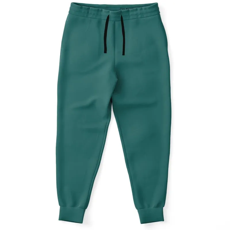 Medium Dark Blue Cool Green Joggers | Unisex | with PLUS sizes | Medium Dark Pastel Blue Cool Green | C60M0Y30K60