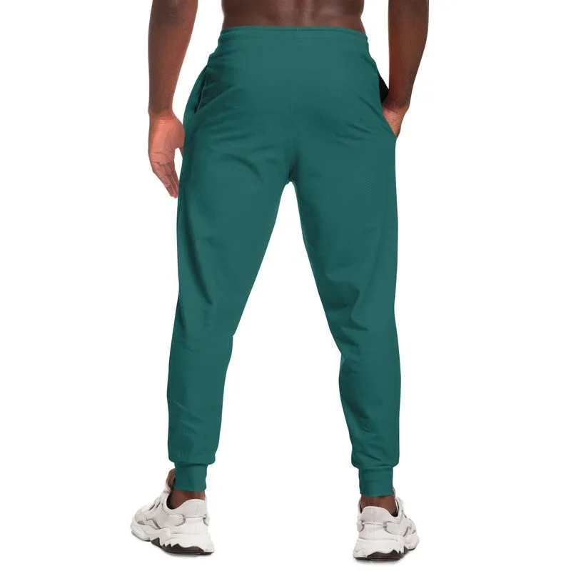 Medium Dark Blue Cool Green Joggers | Unisex | with PLUS sizes | Medium Dark Pastel Blue Cool Green | C60M0Y30K60