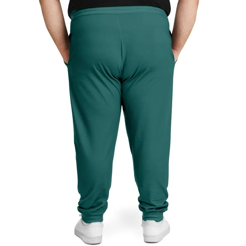 Medium Dark Blue Cool Green Joggers | Unisex | with PLUS sizes | Medium Dark Pastel Blue Cool Green | C60M0Y30K60