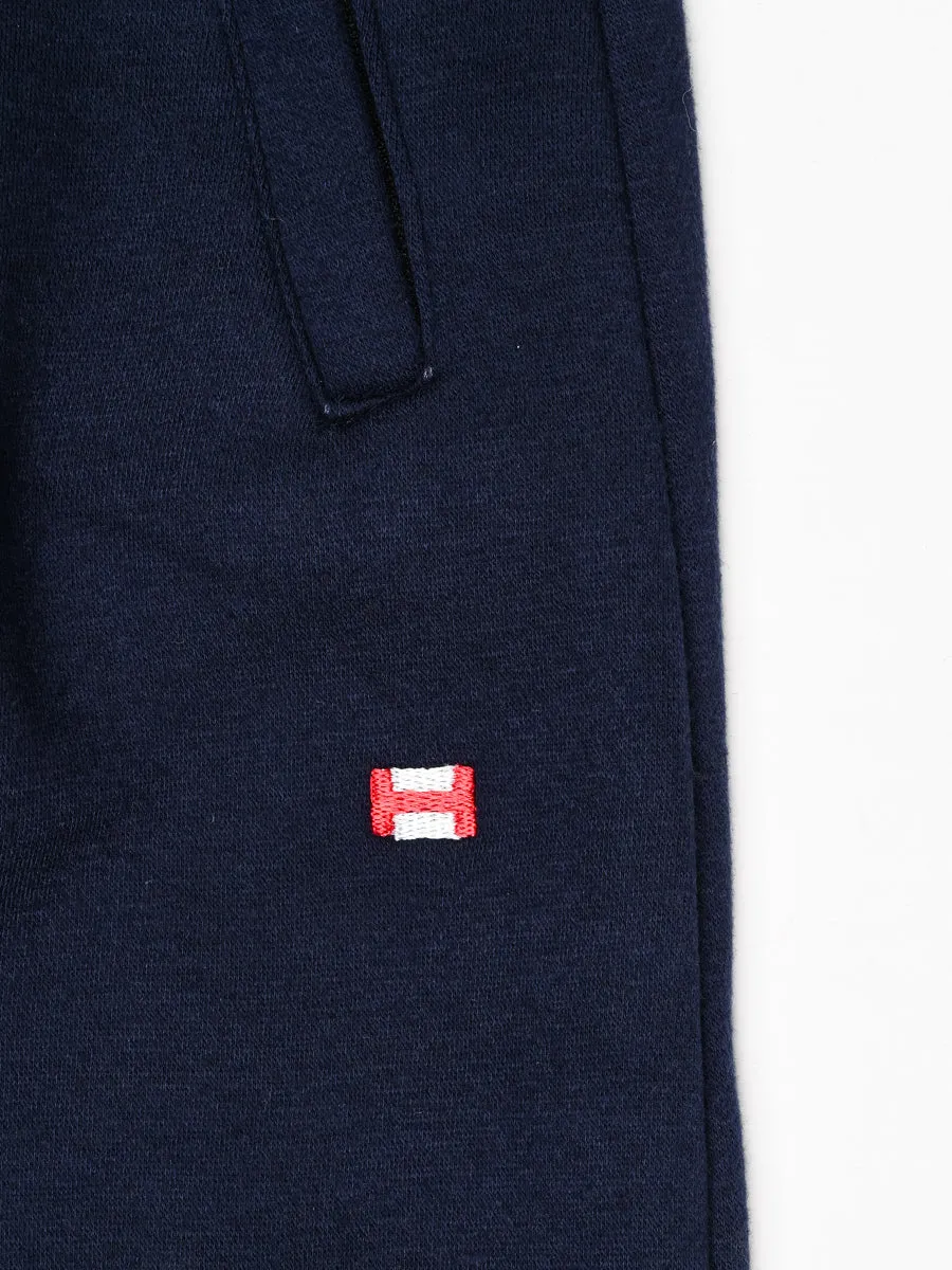Men Navy Blue Slim-Fit Joggers