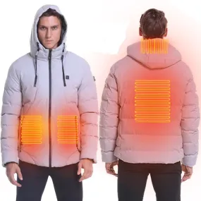 Men's Heated Hooded Winter Down Jacket