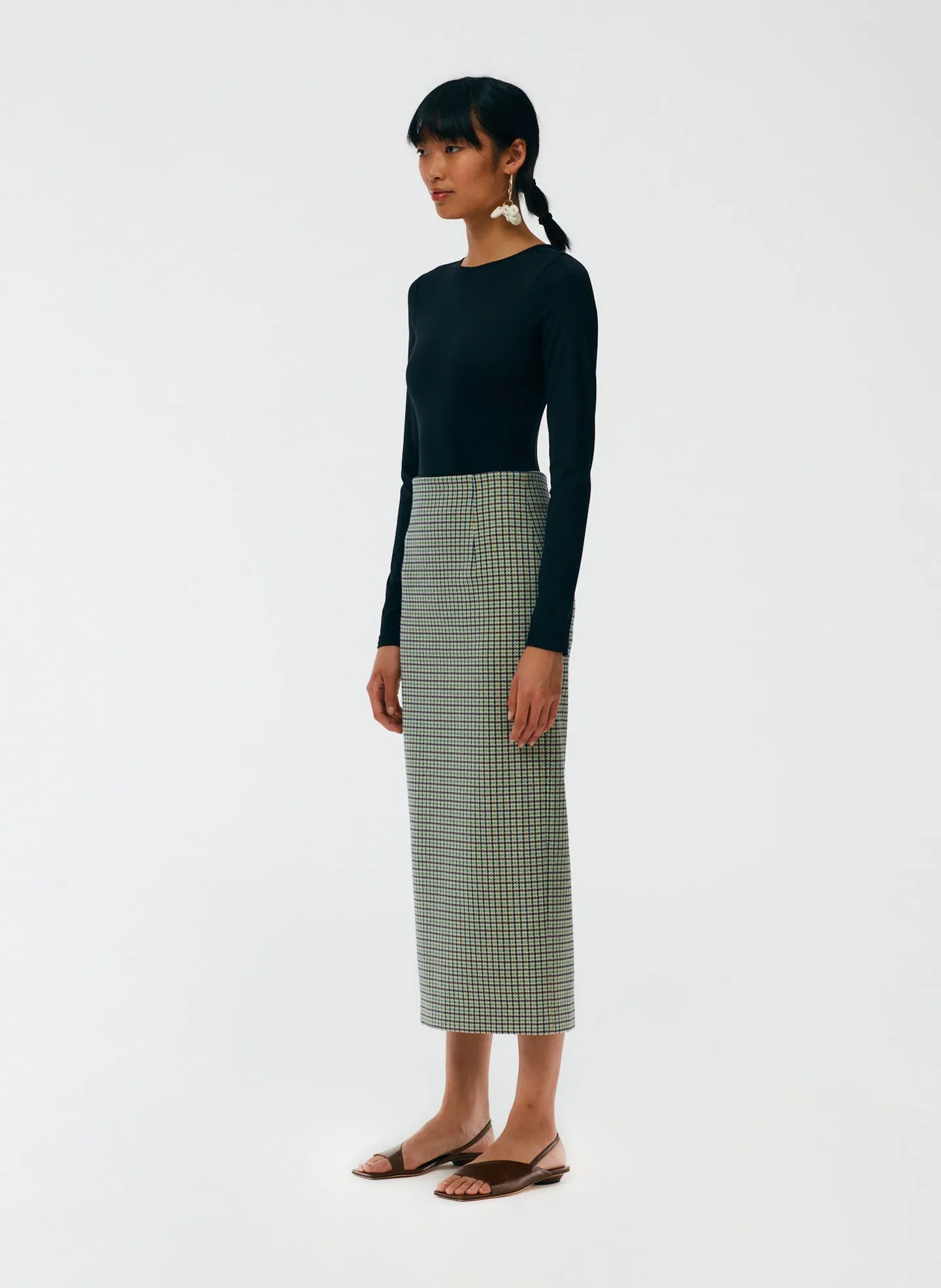 Menswear Tailored Pencil Skirt - Regular
