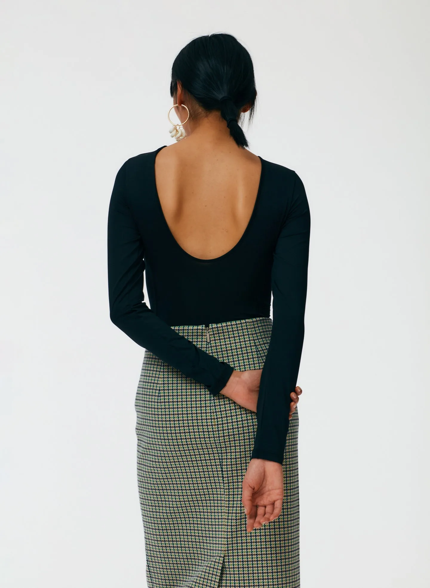 Menswear Tailored Pencil Skirt - Regular