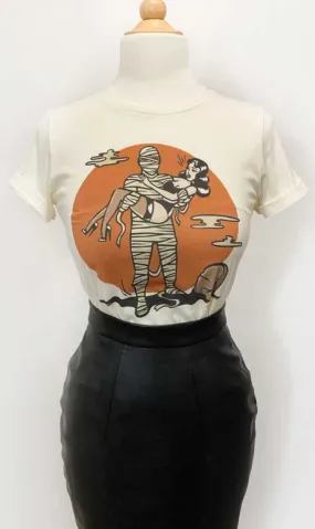 Mummy’s Curse T-shirt (Vintage Black or Cream)