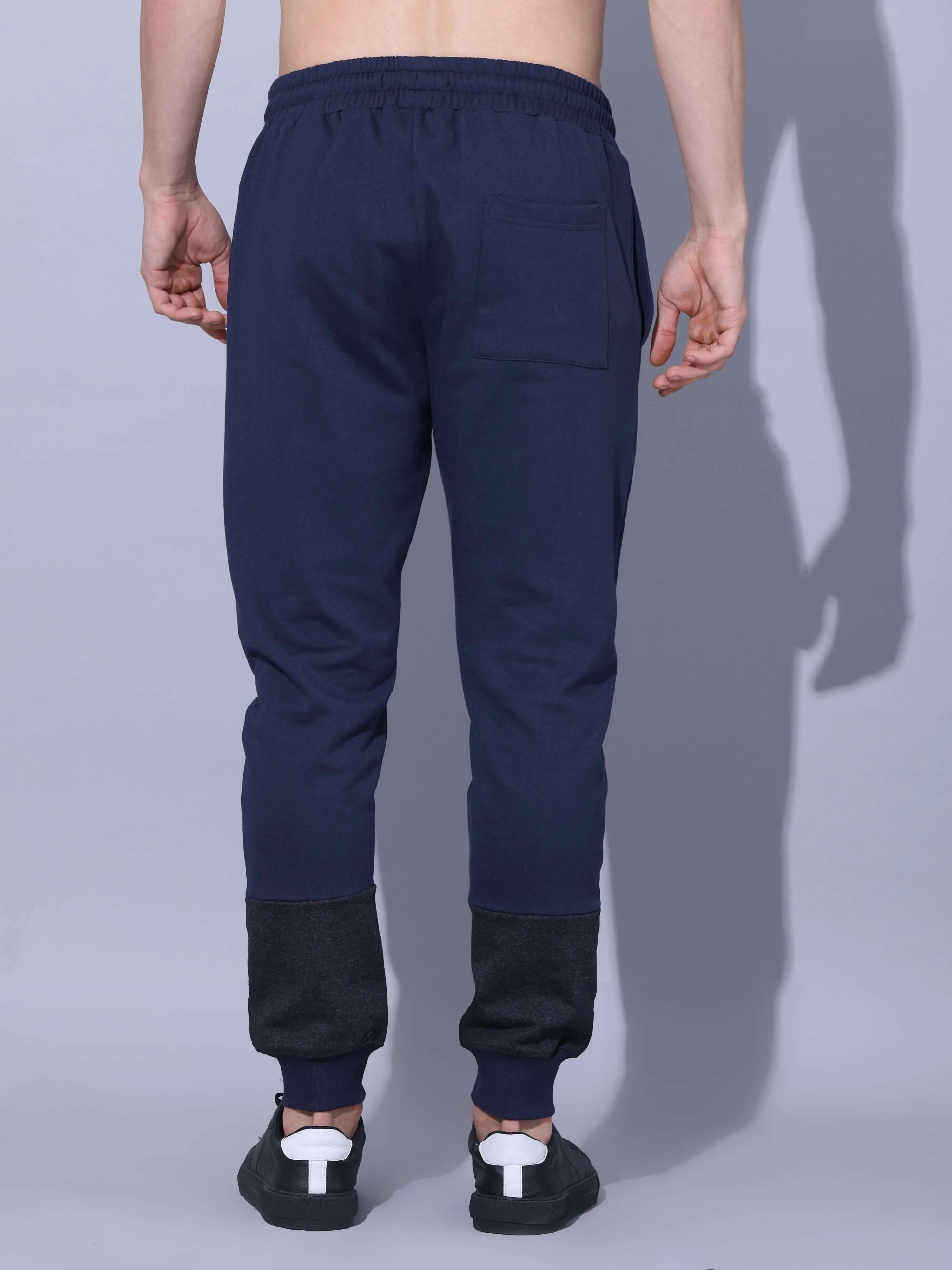 Navy Joggers With Adjustable Draw String