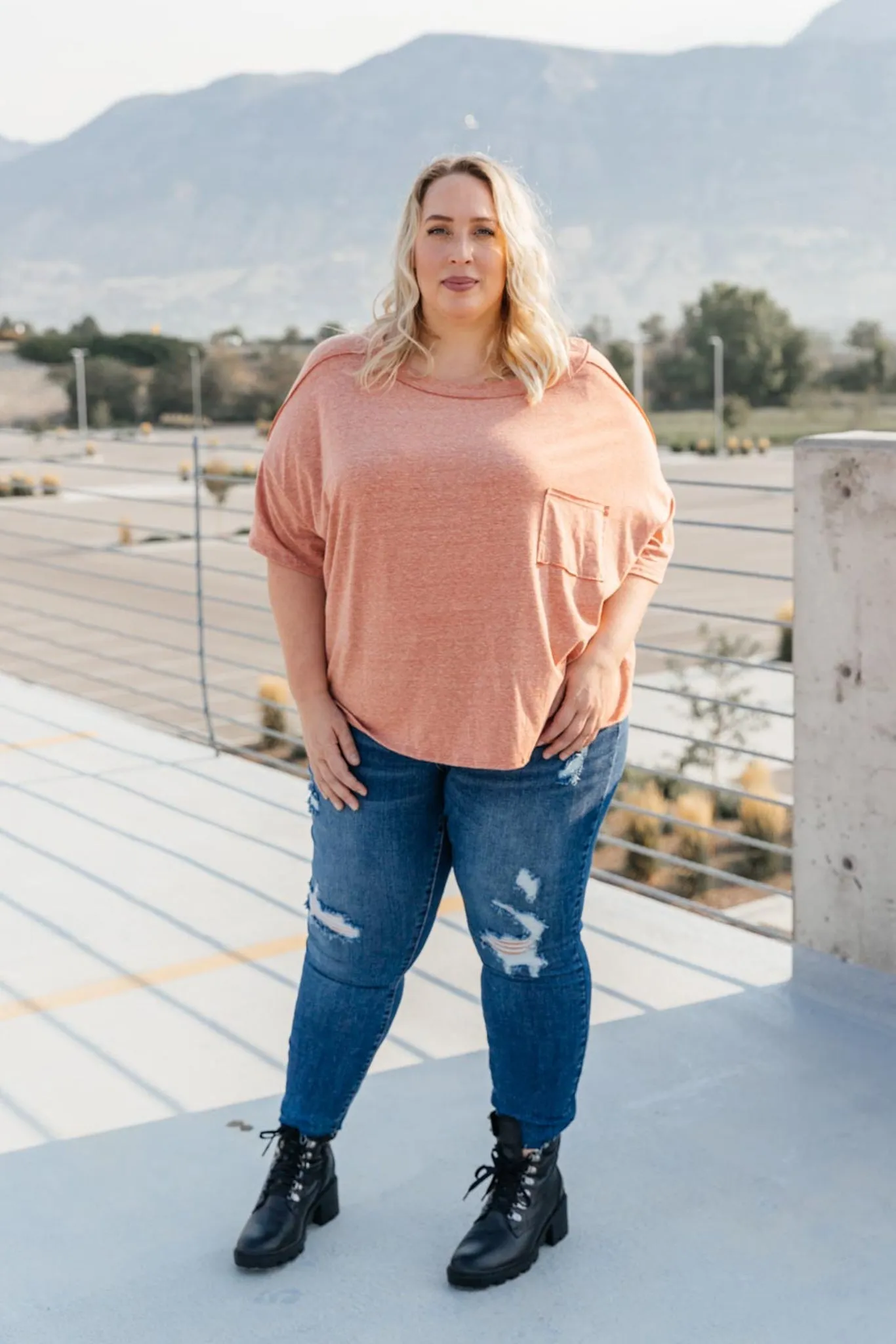 *Online Exclusive* Hannah Tee In Faded Rust