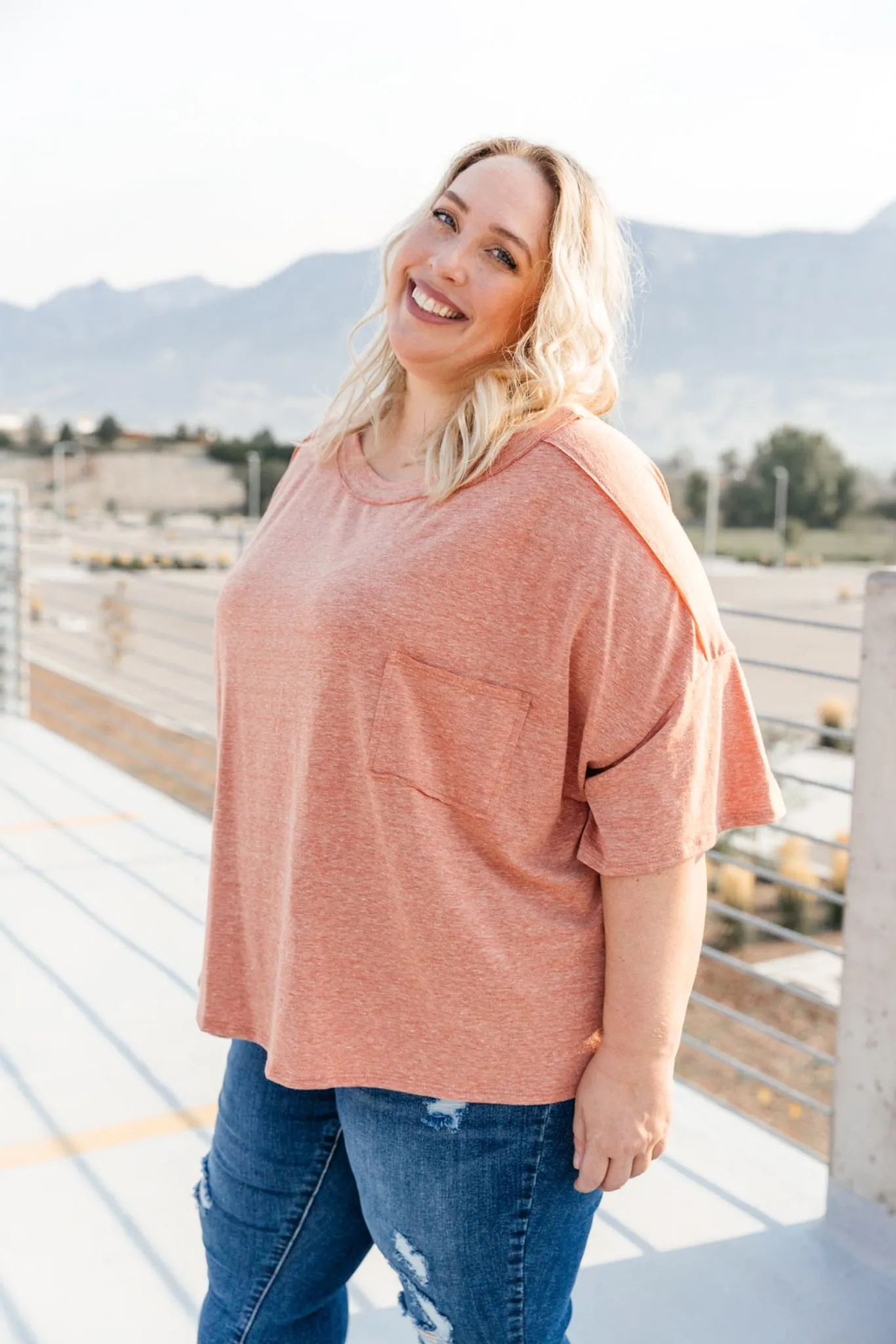 *Online Exclusive* Hannah Tee In Faded Rust