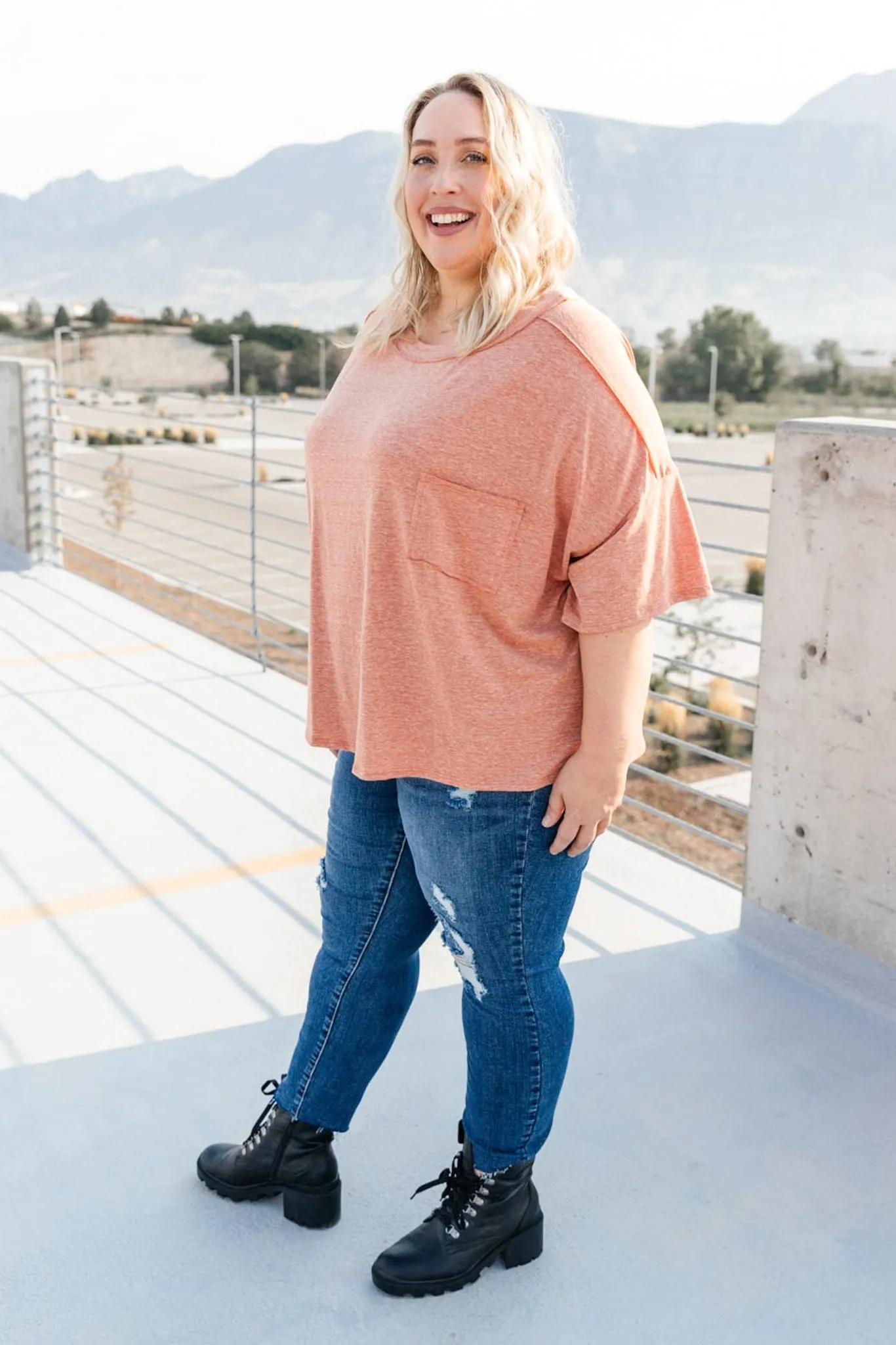 *Online Exclusive* Hannah Tee In Faded Rust