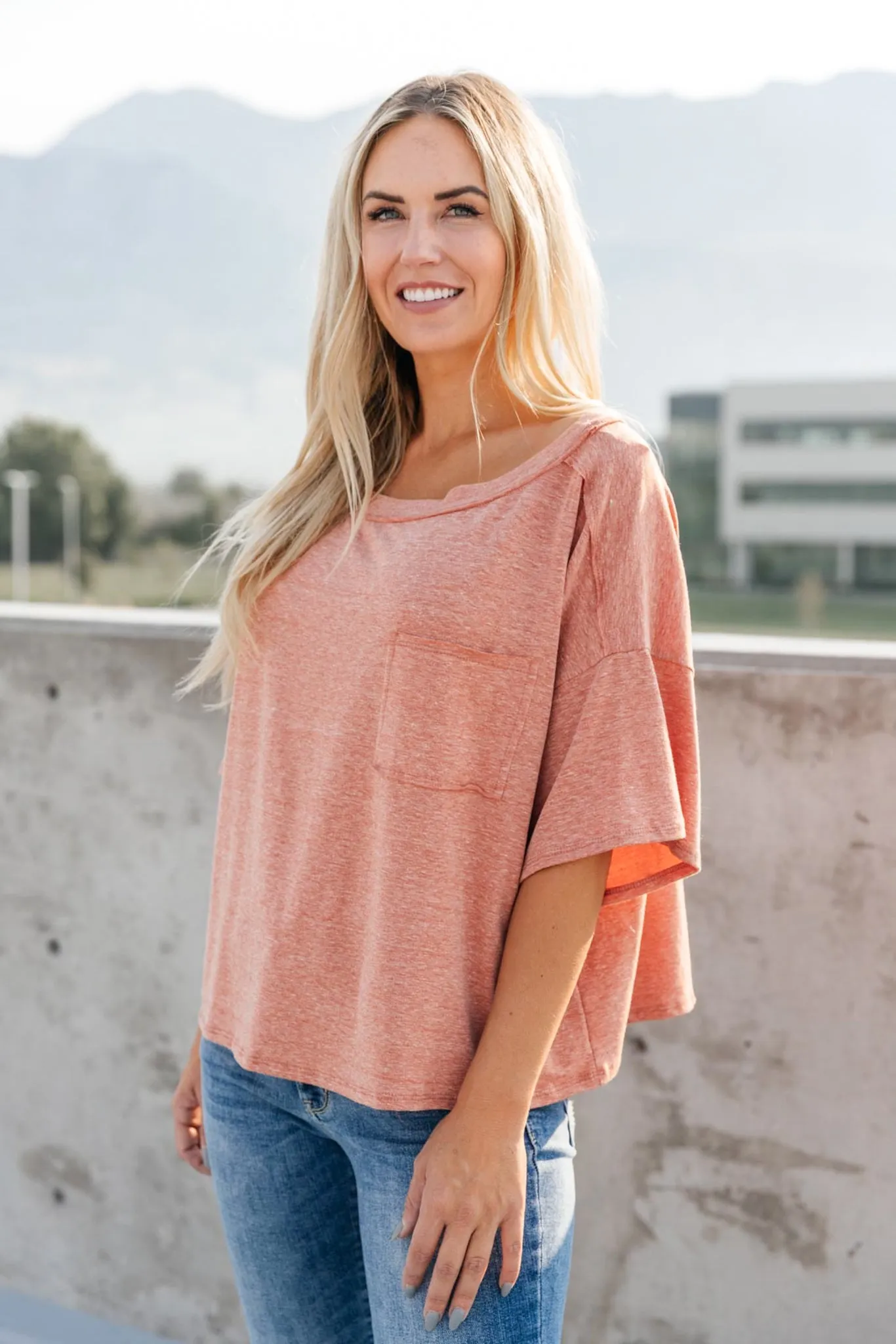 *Online Exclusive* Hannah Tee In Faded Rust