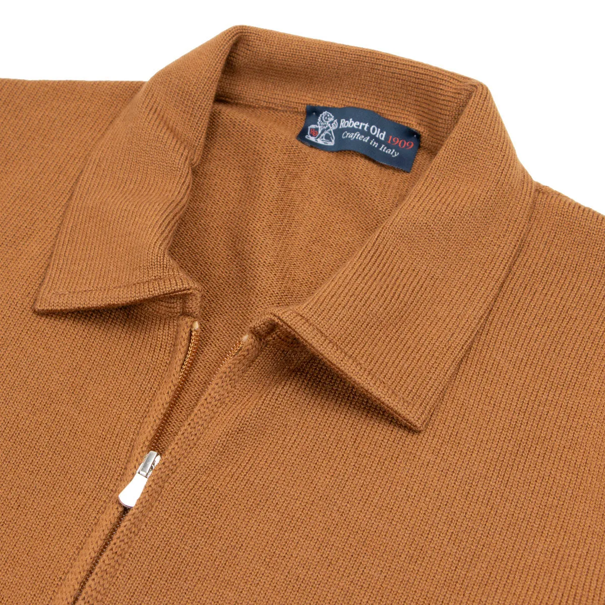 Orange Pure Merino Wool 2Ply Cardigan