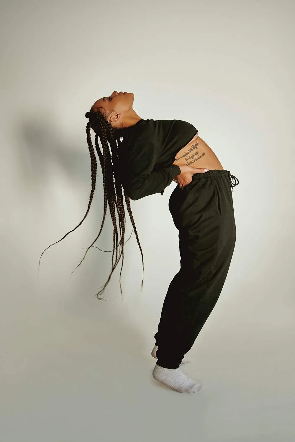 Oversized Jogger Bottoms - Black