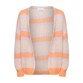 Pacific Knit Cardigan - Apricot/Lavender Mix