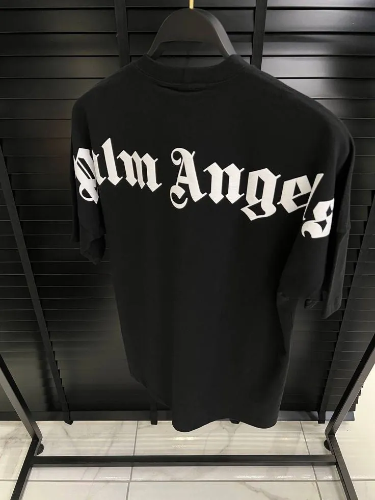 Palm Angels Oversize Premium Quality Half Sleeve Cotton Tshirt For Mens