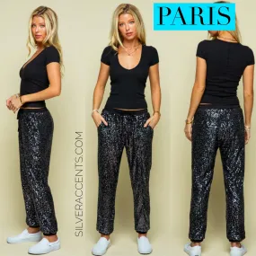 PARIS Sequin Jogger Pants