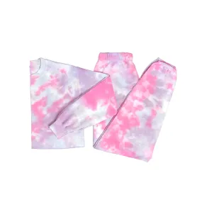 Peony Tie-Dye Sweatsuit Set