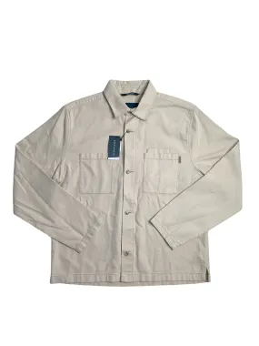 Perry Ellis Mens Beige Button Down Shacket Coat XXL
