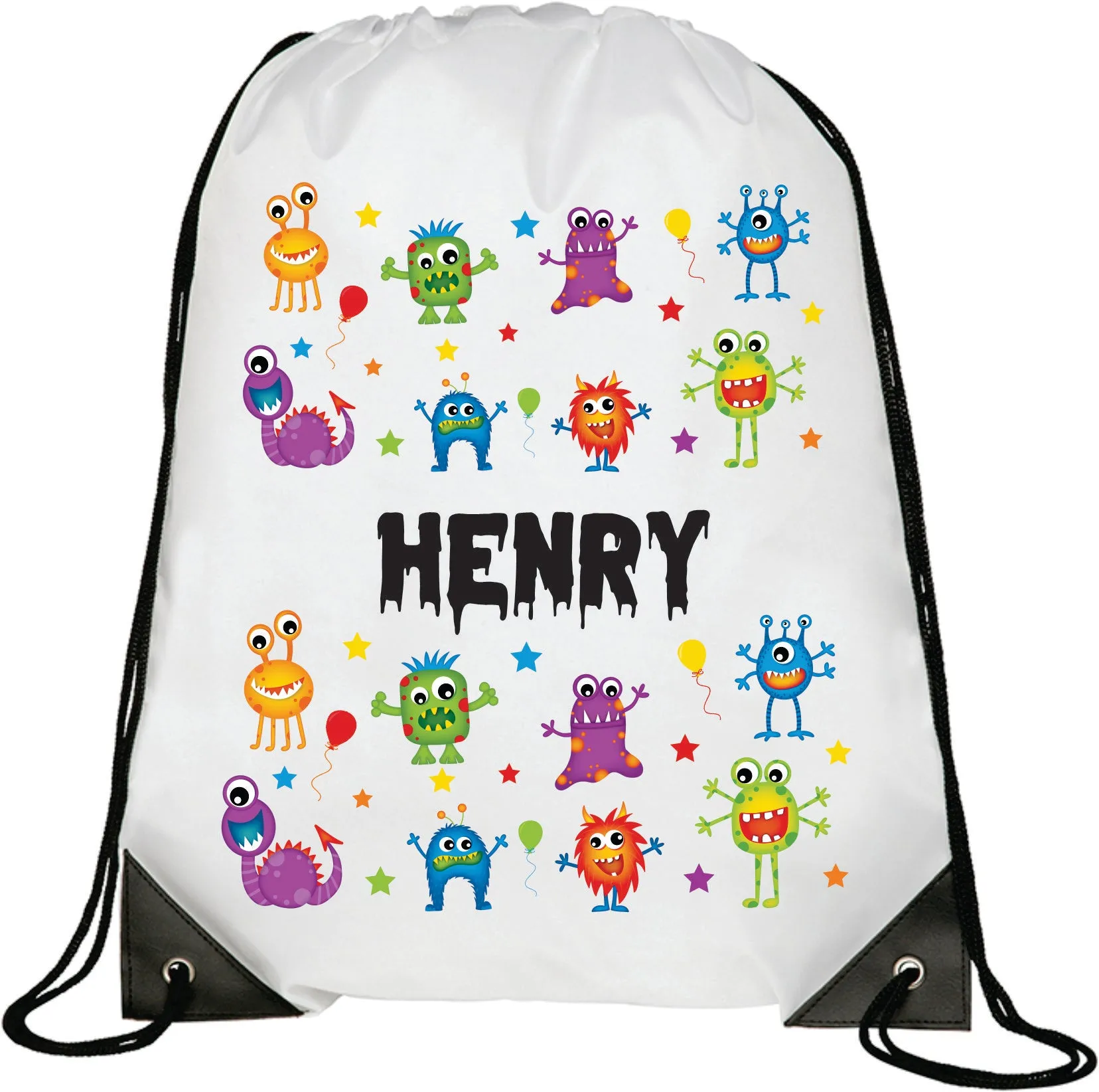 Personalised Monsters Pencil Case - Linen Bag, Make up bag, Purse - Little Monsters