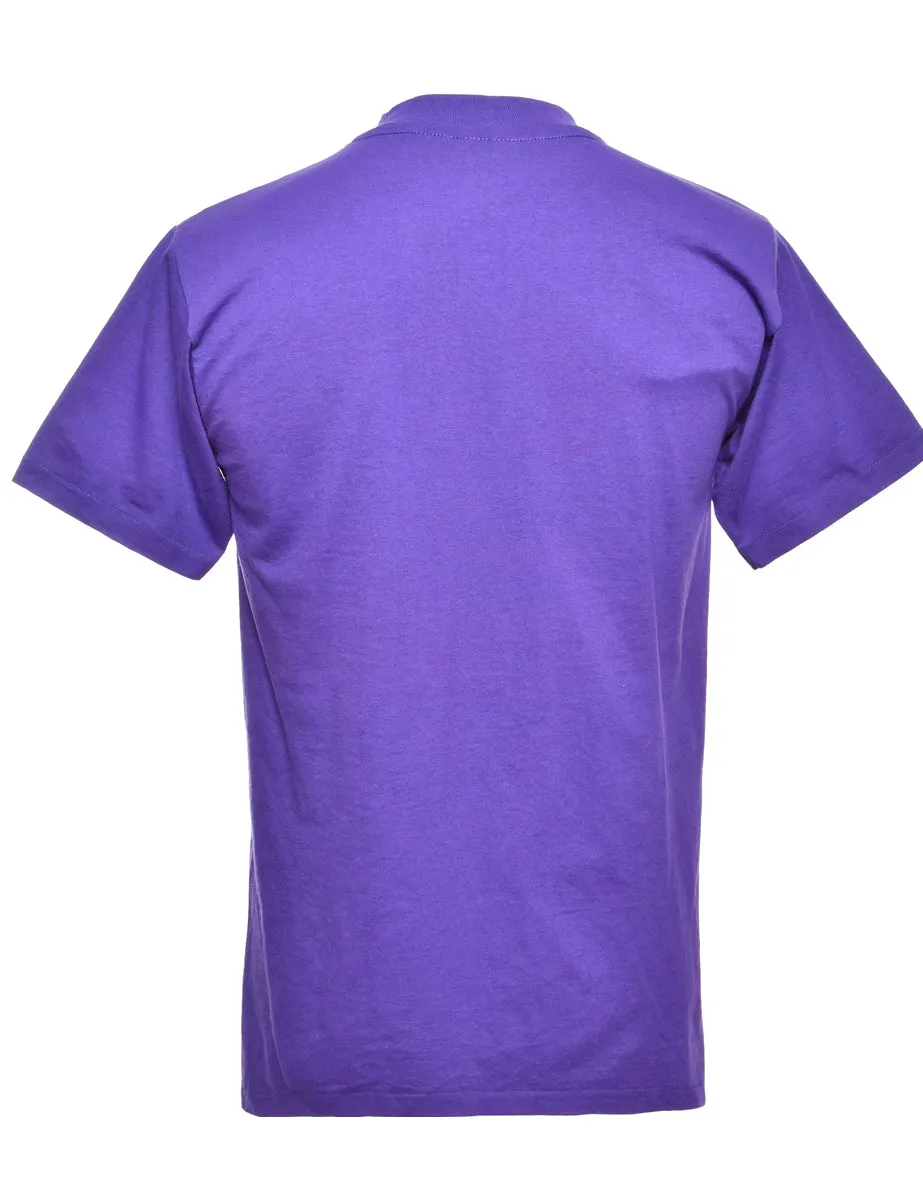 Purple Printed T-shirt - M