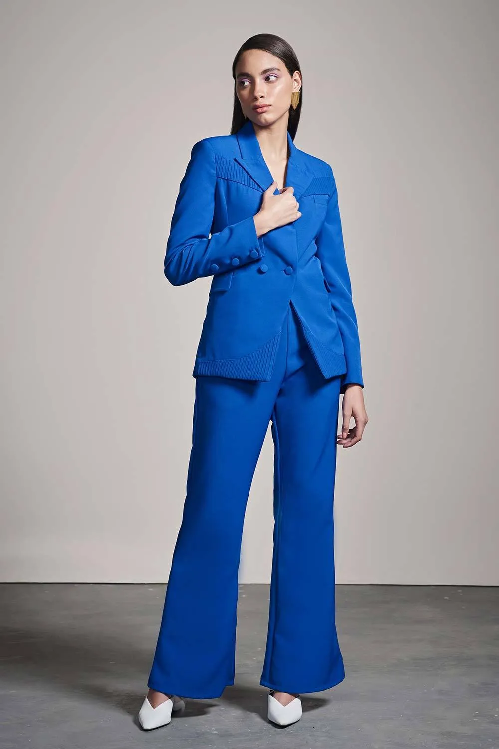 RAJA KUMARI IN OUR BLUE PANTSUIT