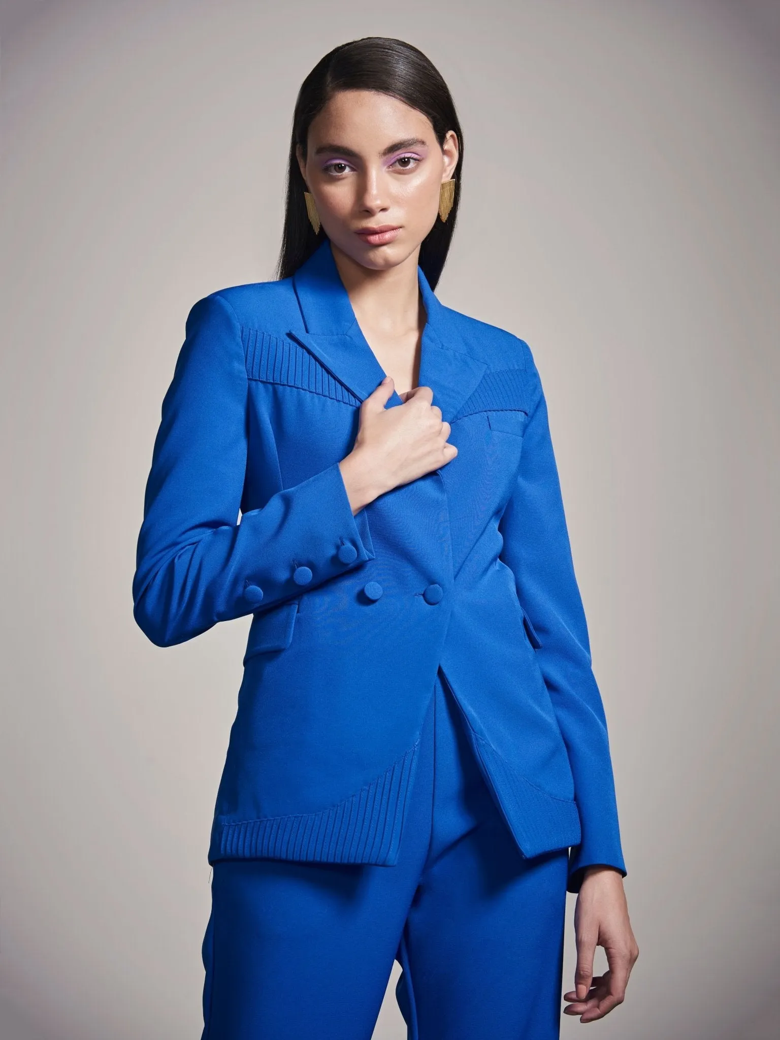 RAJA KUMARI IN OUR BLUE PANTSUIT