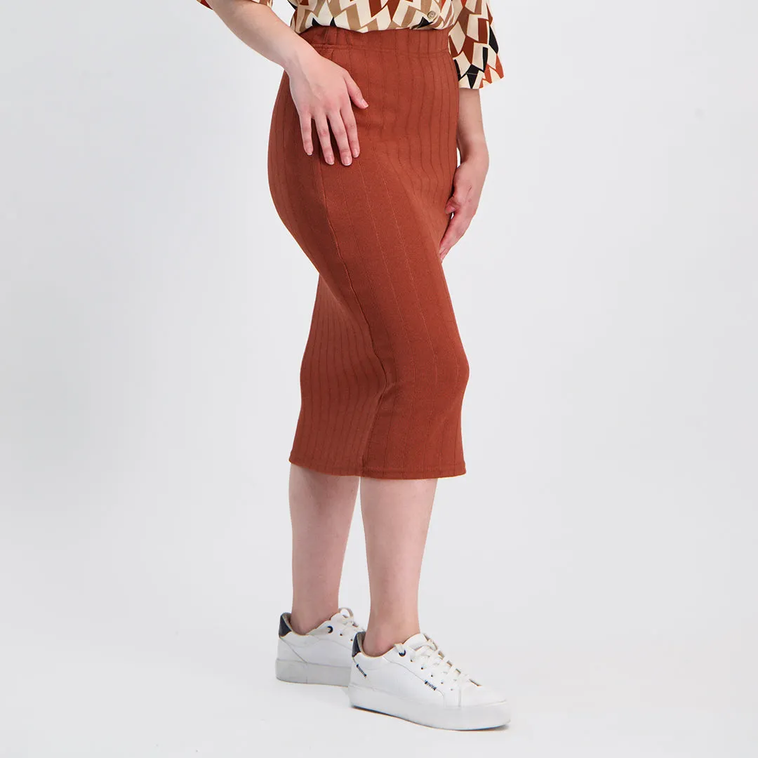 Rust Pencil Skirt