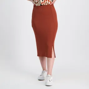 Rust Pencil Skirt