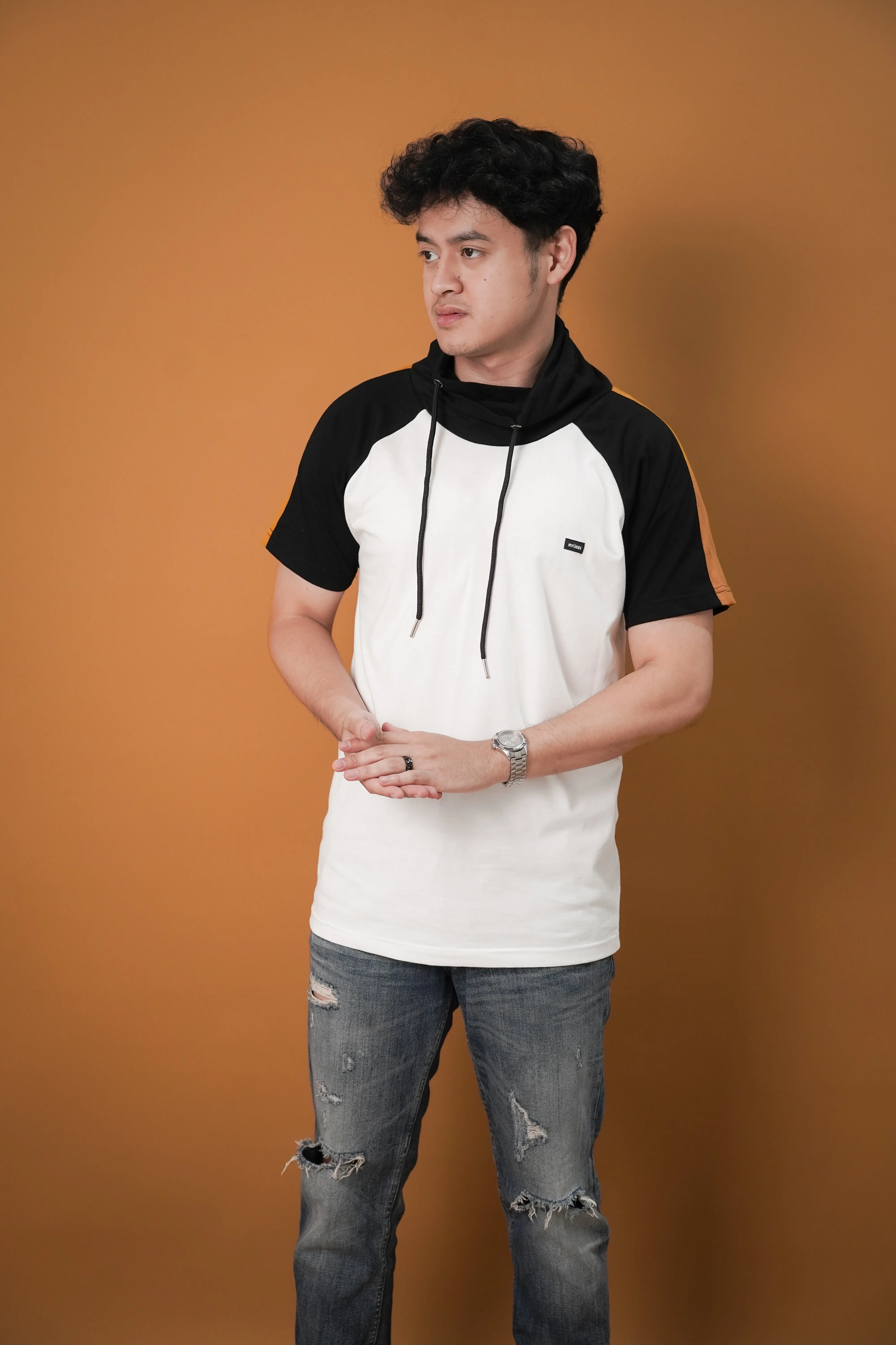 Ryusei Kaos Turtleneck Pria Nandito Kyo CMB White