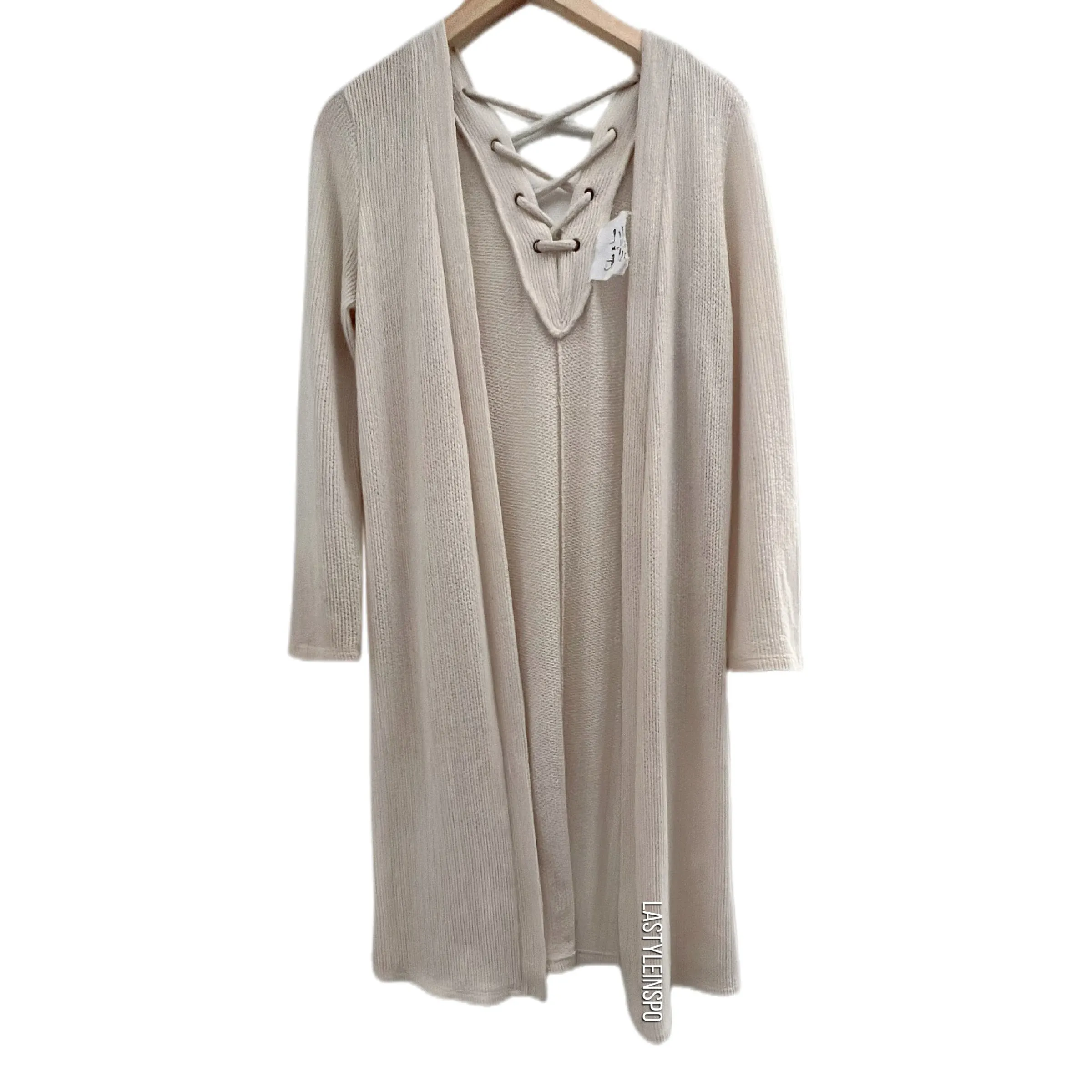 Sadie x Love Cardigan Crossed Back Natural Creamy Size Small